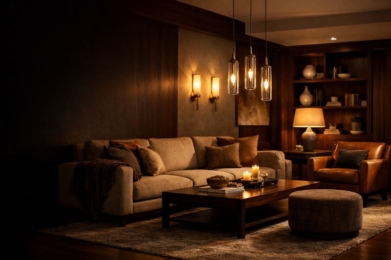 Electrician repairing a wall outlet in a Houston residential living room